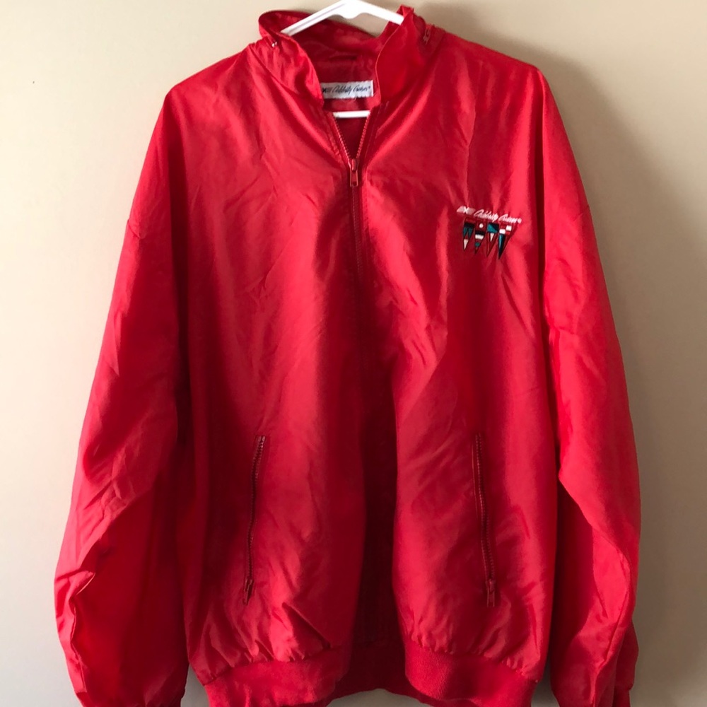 Celebrity Cruises Red Windbreaker w/ Hood Zipper